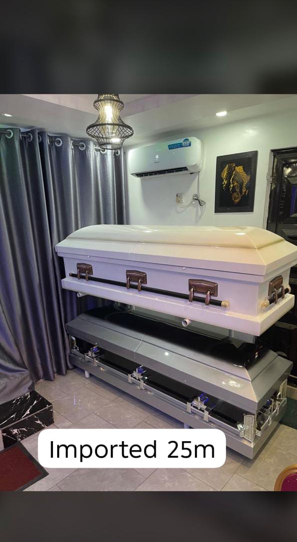Imported Pearl & Graphite Caskets — Foreign Caskets available at Vanity Funeral Home, Lagos